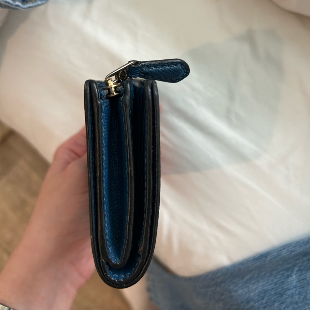 NWOT Blue Coach snap wallet